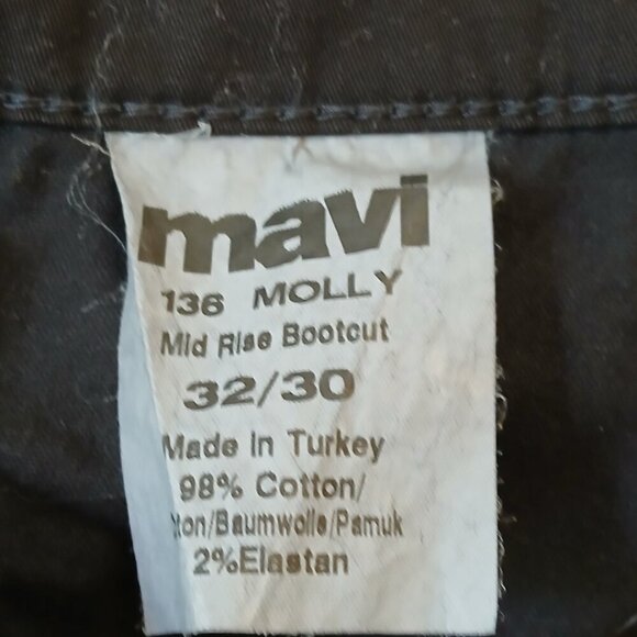 Mavi Molly Mid Rise Bootcut Pants Black Size 32 - Picture 4 of 8